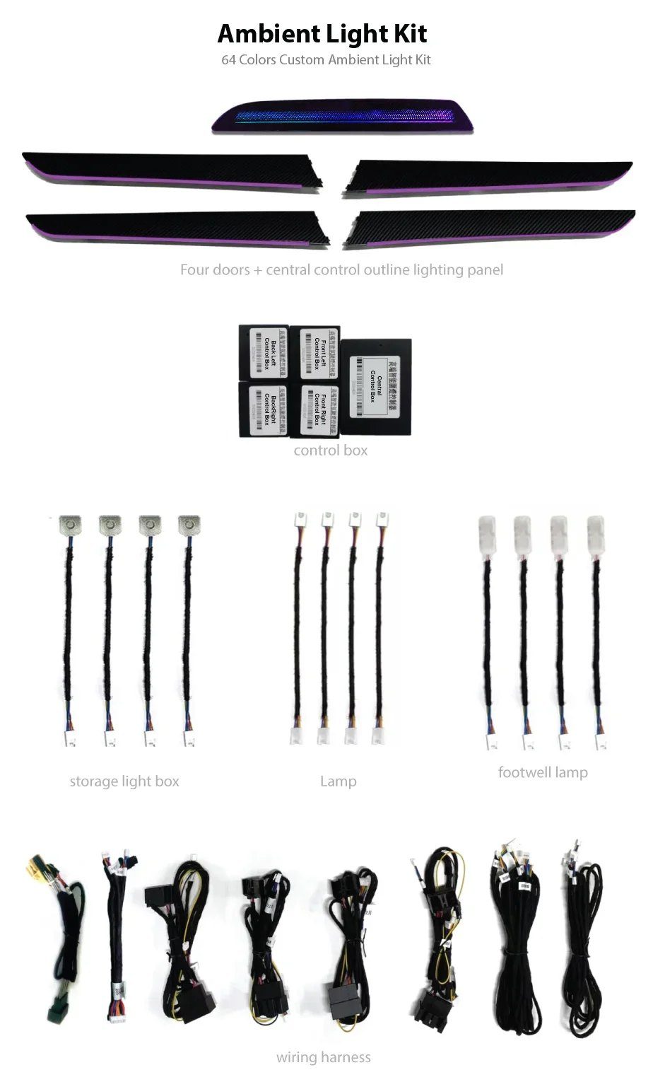 Ατμοσφαιρικός Φωτισμός AUDI A4 B8-B8,5 Ambient Light Kit - Image 5