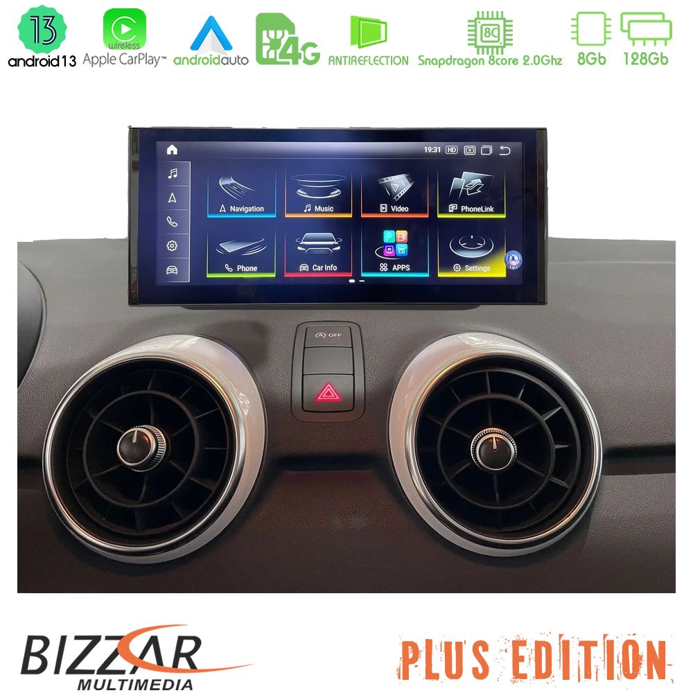 Bizzar Plus Edition Audi A1 (8X) 2010-2018 με MMI3G Android13 8Core (8+128GB) Navigation Multimedia 10.25" HD Anti-reflection - Image 4