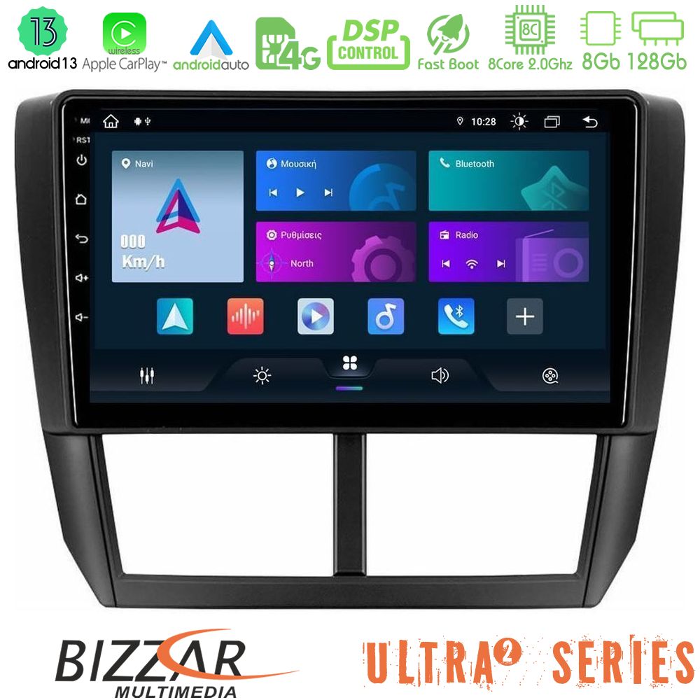 Bizzar Ultra Series Subaru Forester/Impreza 8core Android13 8+128GB Navigation Multimedia Tablet 9"