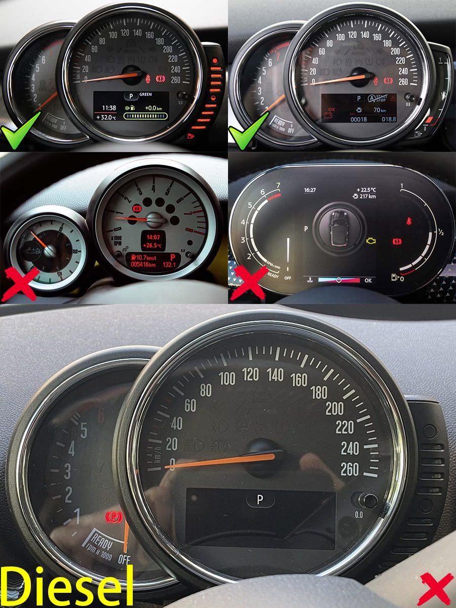 Mini Cooper F Series Digital LCD Instrument Cluster 12.3" με HD οθόνη 1920*720 - Image 8